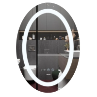 Зеркало PLAIN MV02-500x700 с Led Touch, Anti-fog, димером, регулятором яркости, часами (MI6010)